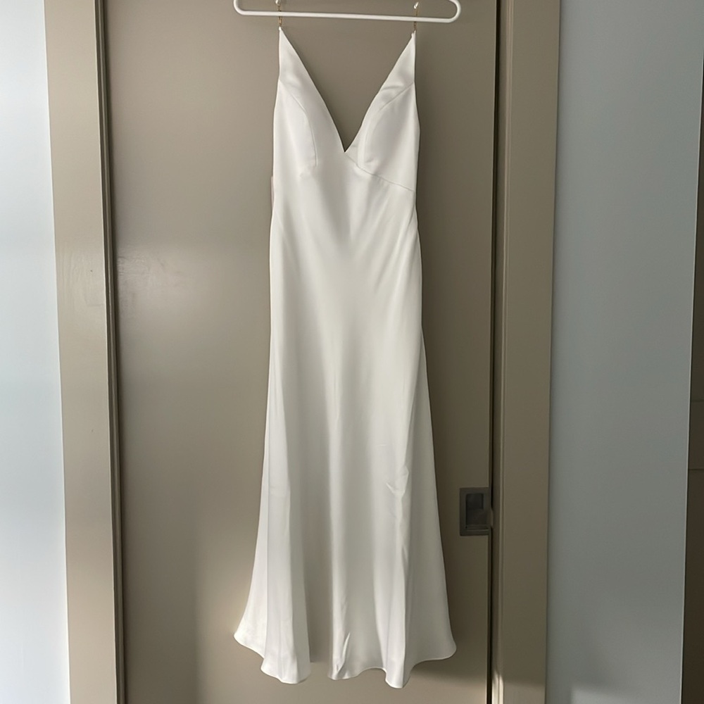 Jenny Yoo BHLDN Anthropologie Kelly v-neck slip dress